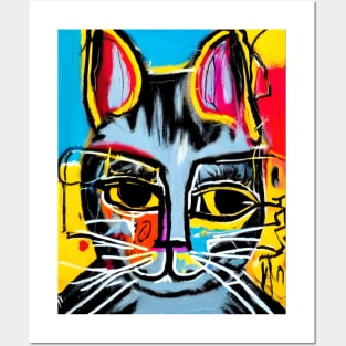 Cat Face Art Posters and Art